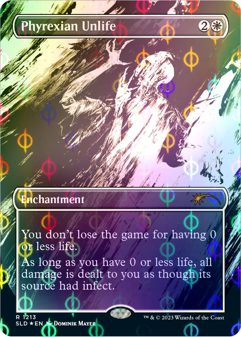 (英)【ステップ・アンド・コンプリートFoil】ファイレクシアの非生 / Phyrexian Unlife【SLD】 Showcase: All Will Be One Step-and-Compleat Edition No.1213
