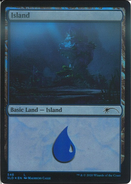 (英)【Foil】島 / Island【SLD】 No.548