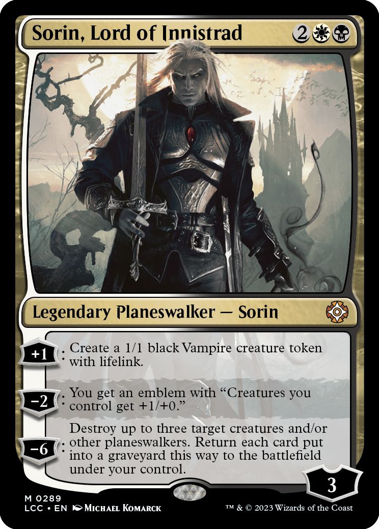 (英)イニストラードの君主、ソリン / Sorin, Lord of Innistrad【LCC】 No.289