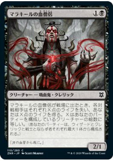 (日)【Foil】マラキールの血僧侶 / Malakir Blood-Priest【ZNR】 No.110