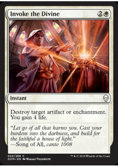 (英)【Foil】神聖の発動 / Invoke the Divine【DOM】 No.022