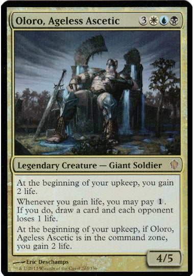 (英)【Foil】老いざる苦行者、アローロ / Oloro, Ageless Ascetic【C13】【大判カード】 No.203