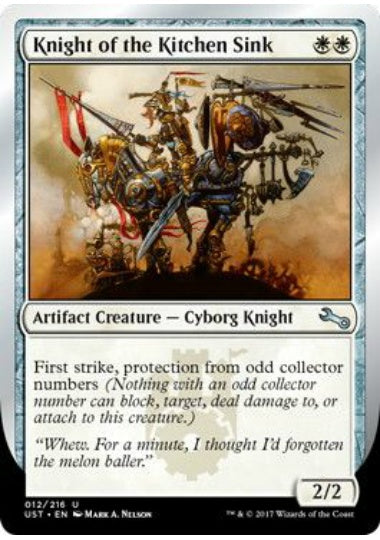 (英)【Foil】Knight of the Kitchen Sink 【UST】 (odd collector numbers)No.012D