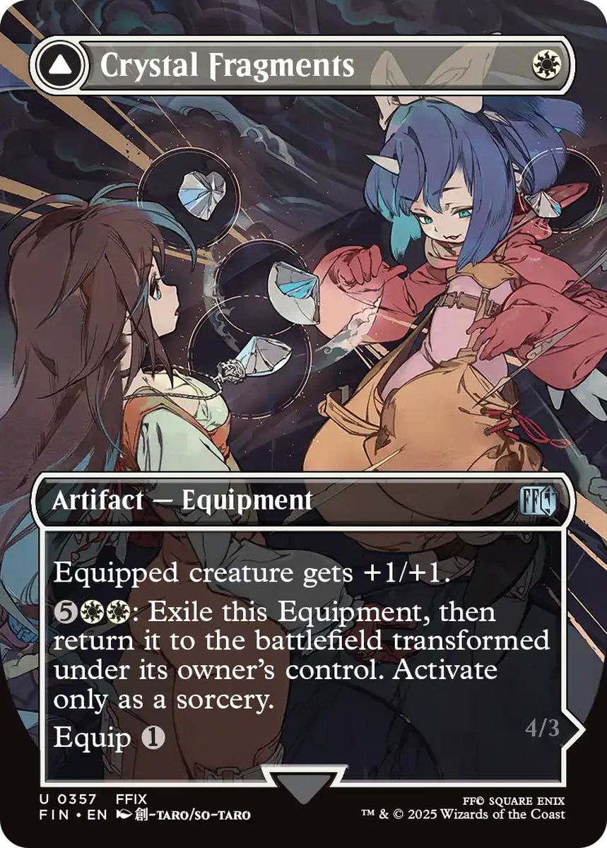 (英)【Foil】封印の宝珠 / Crystal Fragments - 召喚：アレクサンダー / Summon: Alexander ★ボーダーレス★(木版画) 【FIN】 No.357