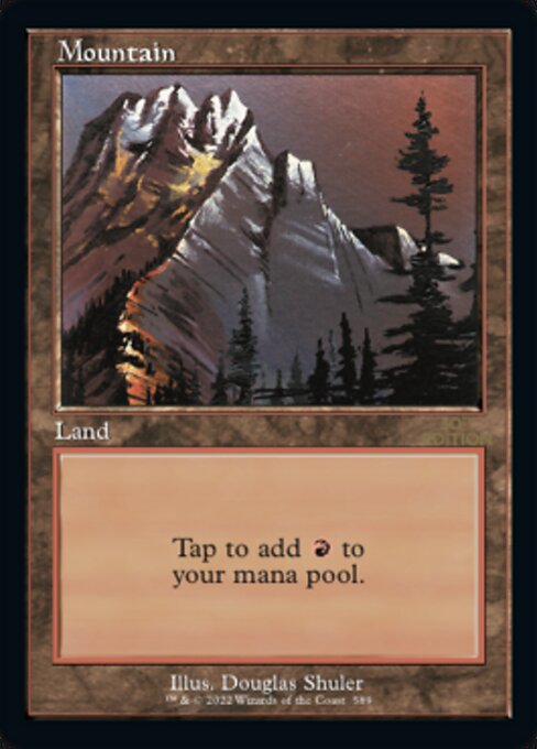(英)山 / Mountain【30A】 (GrayMt) 旧枠加工カード No.589 ※トーナメントで使用することはできません。