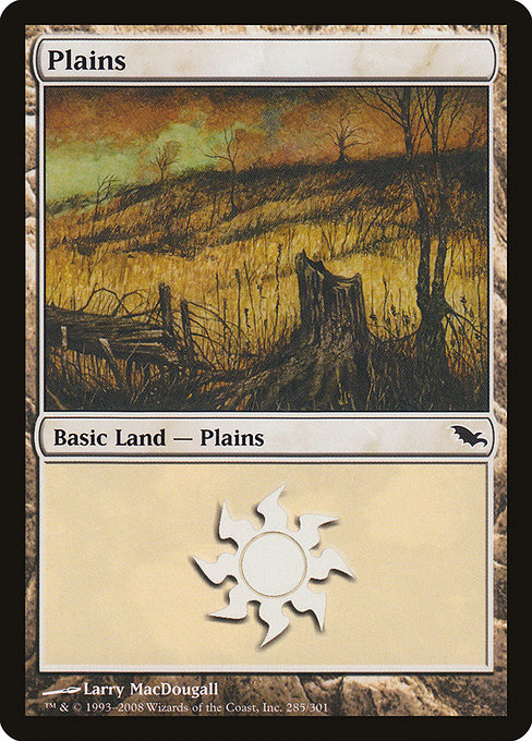 (英)【Foil】平地 / Plains【SHM】 No.285