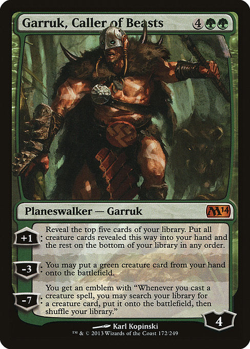 (英)【Foil】獣の統率者、ガラク / Garruk, Caller of Beasts【M14】 No.172