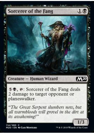 (英)牙の魔術師 / Sorcerer of the Fang【M20】 No.114