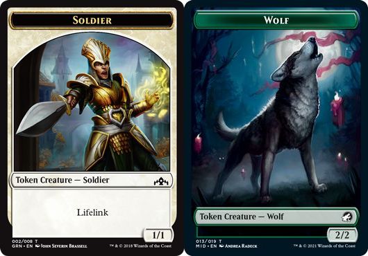 (英)兵士トークン / Soldier Token No.GRN-002 - 狼トークン / Wolf Token【SLD-C23-01】 From Cute to Brute No.MID-013