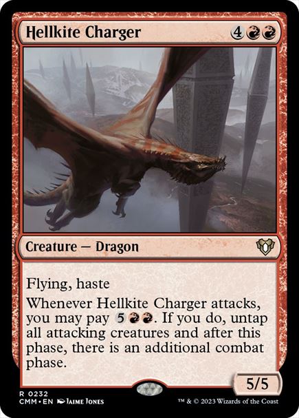 (英)【Foil】ヘルカイトの突撃者 / Hellkite Charger【CMM】 No.0232