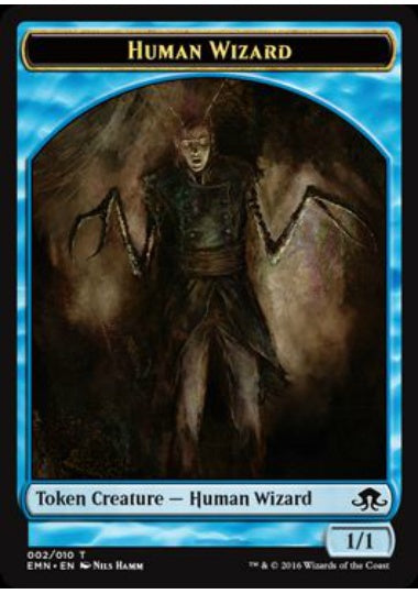 (英)人間・ウィザードトークン / Human Wizard Token【EMN-TOKEN】 No.002