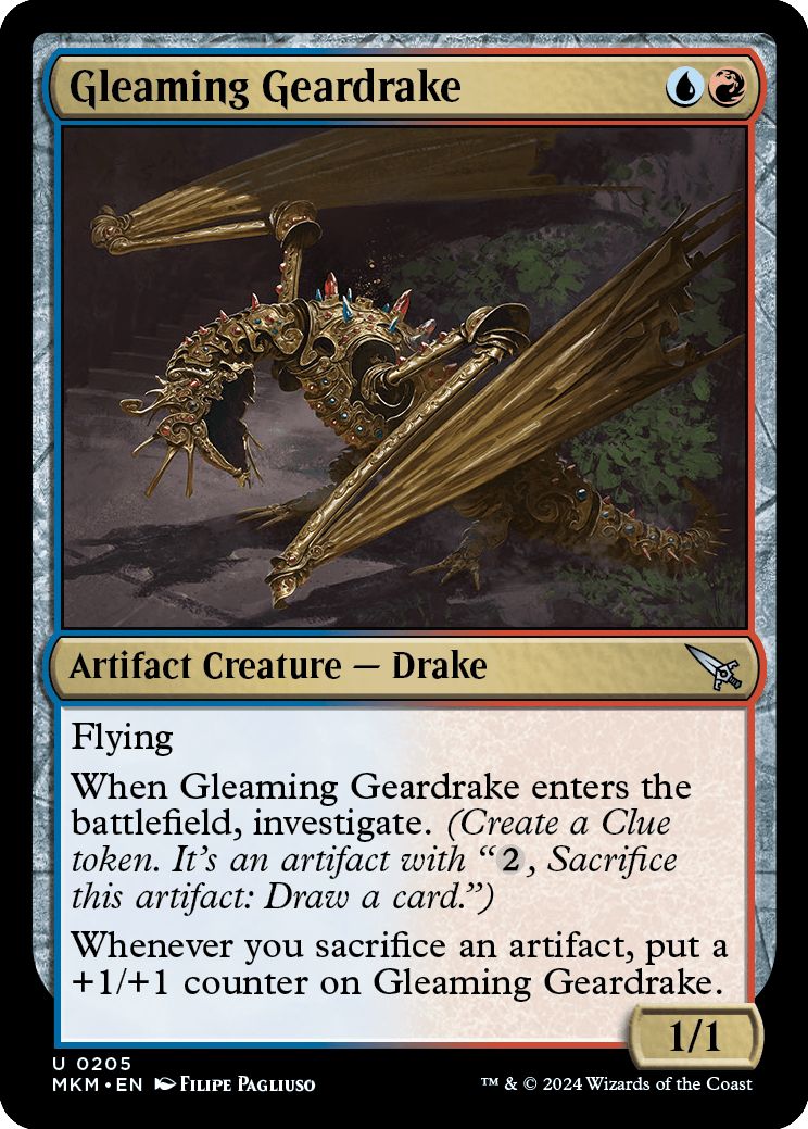 (英)煌く機械ドレイク / Gleaming Geardrake【MKM】 No.205