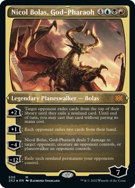 (英)【エッチングFoil】王神、ニコル・ボーラス / Nicol Bolas, God-Pharaoh【2X2】 No.530