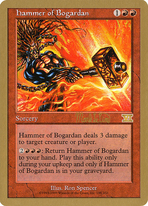 (英)ボガーダンの鎚 / Hammer of Bogardan【WC99】 World Championship Decks 1999 Mark Le Pine 金枠 No.029
