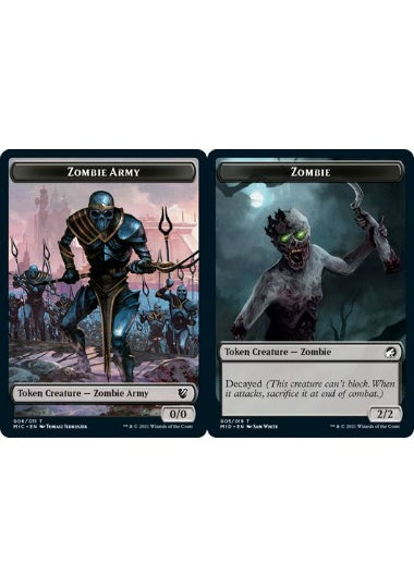 (英)ゾンビトークン / Zombie Token No.005 - ゾンビ・軍団トークン / Zombie Army Token【MIC-TOKEN】 No.006