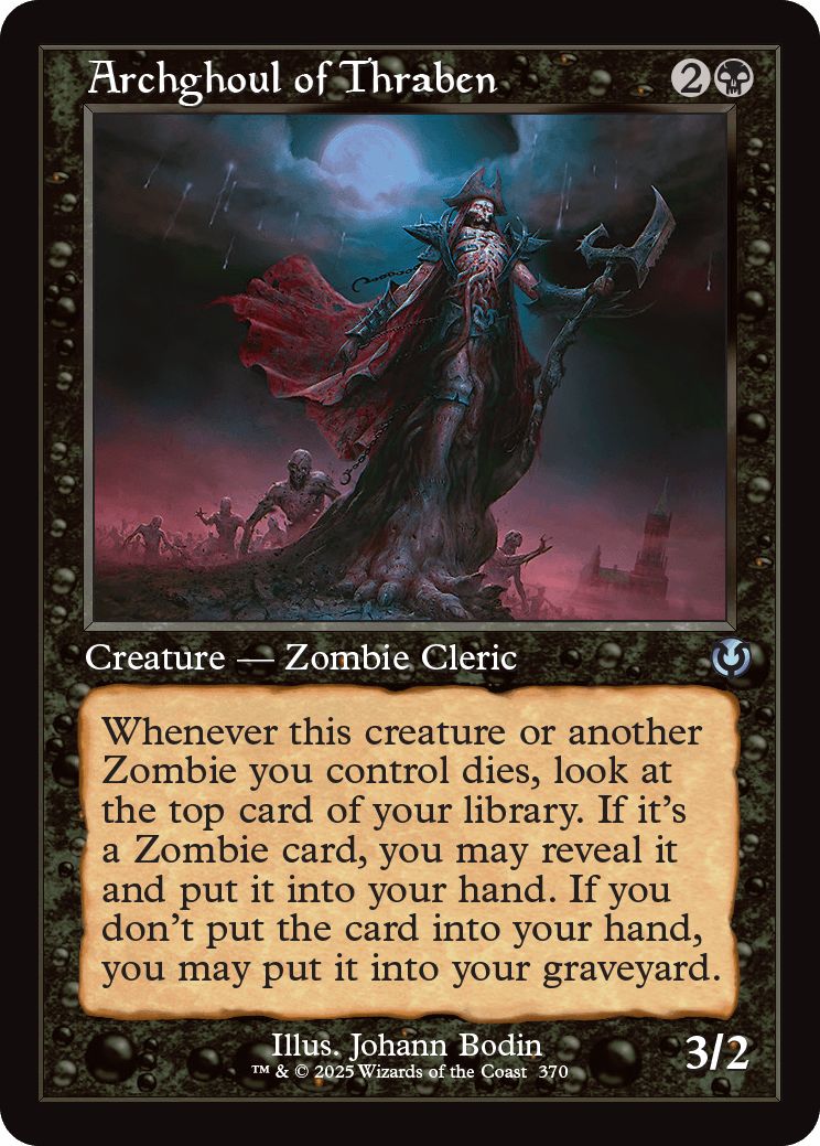(英)【Foil】スレイベンの大グール / Archghoul of Thraben ★ショーケース枠★(旧枠加工カード) 【INR】 No.370