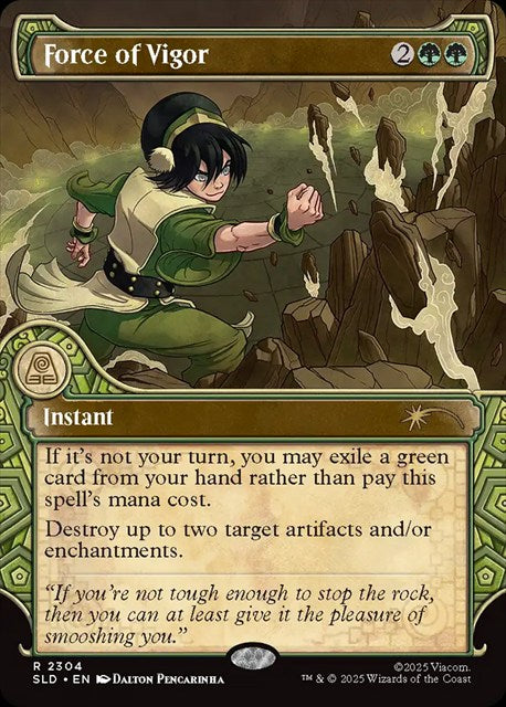 (英)【Foil】活性の力 / Force of Vigor【SLD】 Secret Lair x Avatar: The Last Airbender | One with the Elements No.2304