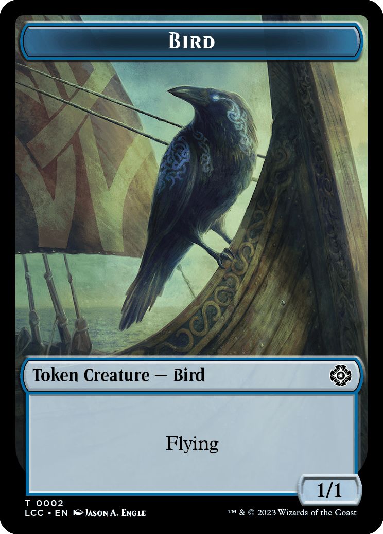 (英)鳥トークン / Bird Token No.002 - マーフォークトークン / Merfolk Token【LCC-TOKEN】 No.003