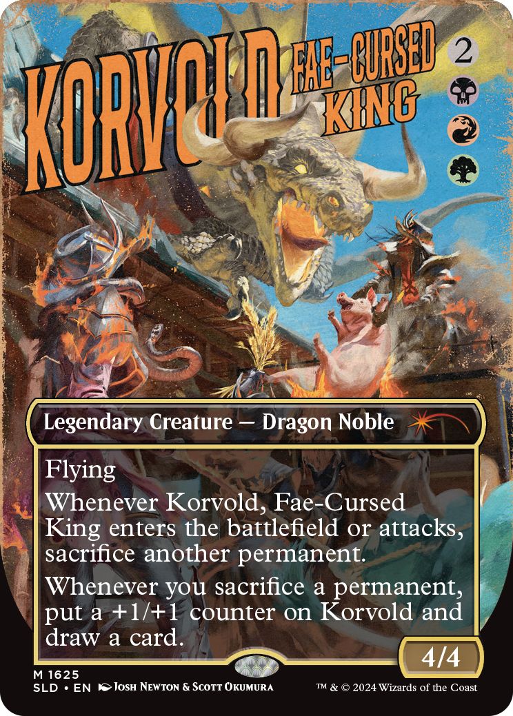(英)【Foil】フェイに呪われた王、コルヴォルド / Korvold, Fae-Cursed King【SLD】Outlaw Anthology Vol. 2: Sinister Scoundrels No.1625