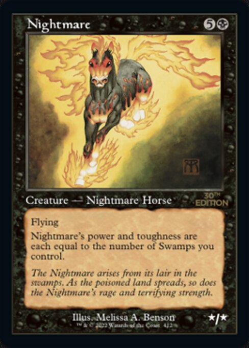 (英)夢魔 / Nightmare【30A】 旧枠加工カード No.412 ※トーナメントで使用することはできません。