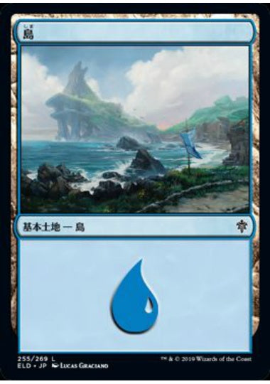 (日)【Foil】島 / Island【ELD】 No.255