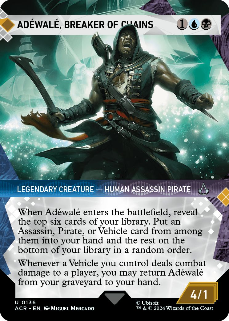 (英)【Foil】鎖を断つ者、アドウェール / Adewale, Breaker of Chains ★ショーケース枠★(「記憶の回廊」ショーケース版) 【ACR】 No.136