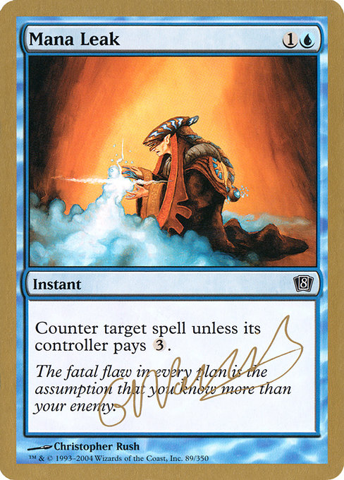 (英)マナ漏出 / Mana Leak【WC04】 World Championship Decks 2004 Gabriel Nassif 金枠 No.022