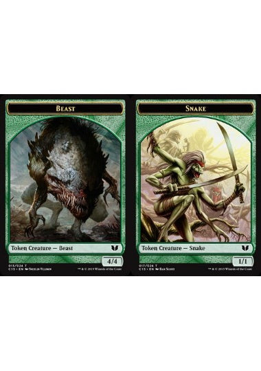 (英)ビーストトークン / Beast Token No.013 - 蛇トークン / Snake Token【C15-TOKEN】 No.017