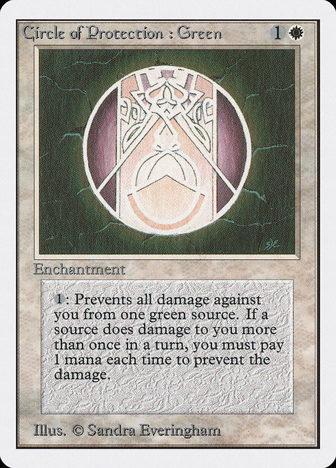 (英)緑の防御円 / Circle of Protection: Green【2ED】 No.012