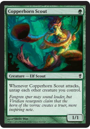 (英)【Foil】銅角笛の斥候 / Copperhorn Scout【CNS】 No.160