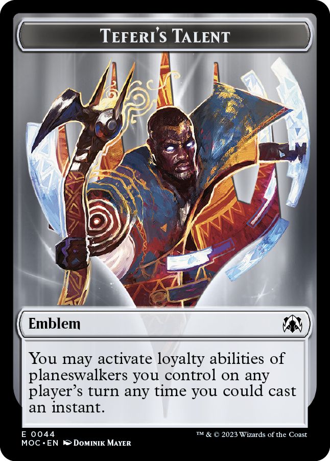 (英)紋章 - テフェリーの才能 / Emblem - Teferi's Talent【MOC-TOKEN】 No.044