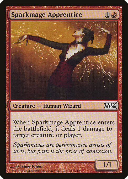 (英)【Foil】火花魔道士の弟子 / Sparkmage Apprentice【M10】 No.158