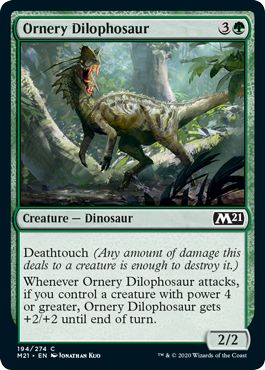 (英)【Foil】気難しいディロフォサウルス / Ornery Dilophosaur【M21】 No.194