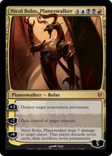 (英)【Foil】プレインズウォーカー、ニコル・ボーラス / Nicol Bolas, Planeswalker【AVSN】絵違いFoil No.042