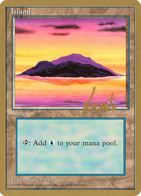 (英)島 / Island【PTC】 (Yellow) ProTour NewYork Decks 1996 Michael Loconto 金枠 No.284