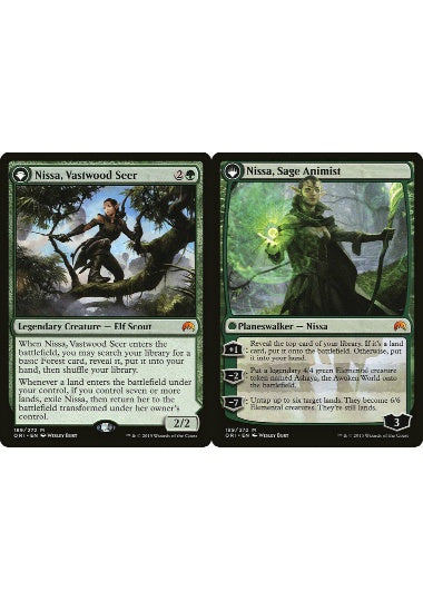 (英)【Foil】巨森の予見者、ニッサ / Nissa, Vastwood Seer - 精霊信者の賢人、ニッサ / Nissa, Sage Animist【ORI】 No.189
