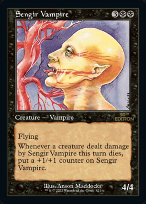 (英)センギアの吸血鬼 / Sengir Vampire【30A】 旧枠加工カード No.421 ※トーナメントで使用することはできません。