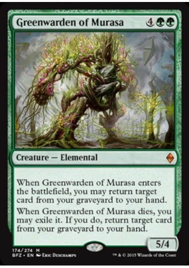 (英)【Foil】ムラーサの緑守り / Greenwarden of Murasa【BFZ】 No.174