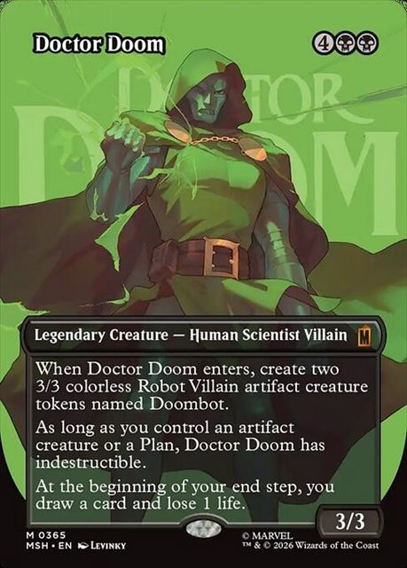 (英)【Foil】ドクター・ドゥーム / Doctor Doom ★ボーダーレス★(「ロゴ・カード」) 【MSH】 No.365