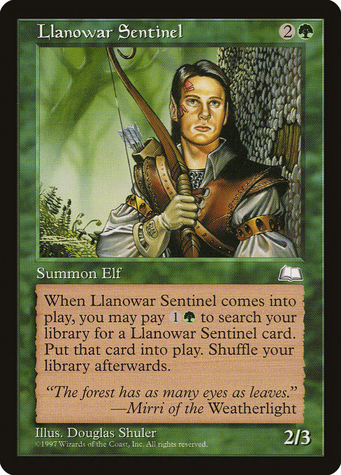 (英)ラノワールの歩哨 / Llanowar Sentinel【WTH】 No.134