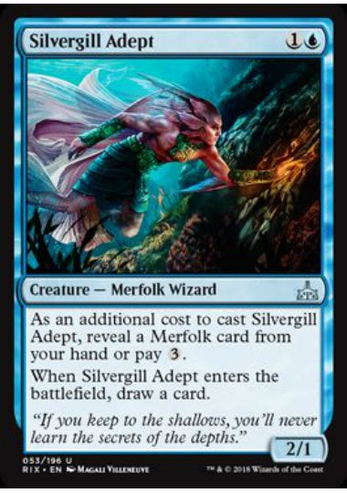 (英)【Foil】銀エラの達人 / Silvergill Adept【RIX】 No.053