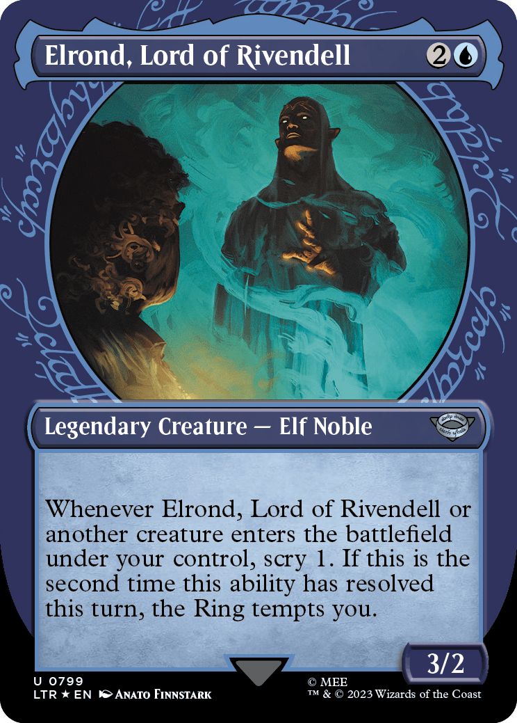(英)【Surge-Foil】裂け谷の王、エルロンド / Elrond, Lord of Rivendell ★ショーケース枠★(指輪フレーム) 【LTR】 No.799