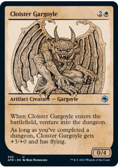 (英)回廊のガーゴイル / Cloister Gargoyle ★ショーケース枠★(ルールブック・カード) 【AFR】 No.302