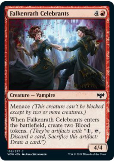 (英)【Foil】ファルケンラスの祝賀者 / Falkenrath Celebrants【VOW】 No.156