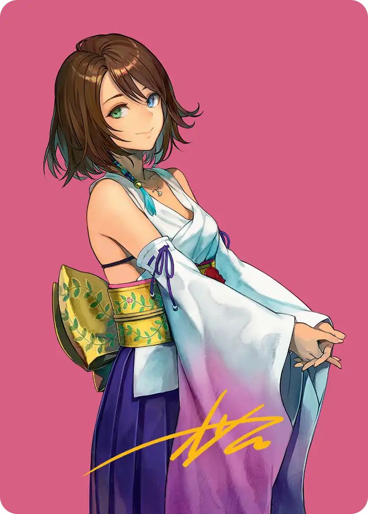 (英)スピラの希望、ユウナ / Yuna, Hope of Spira【FIN】 アート・カード 【箔押し】 No.048 ※トーナメントで使用することはできません。
