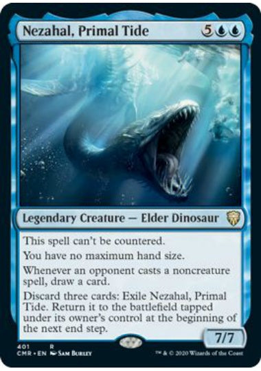 (英)原初の潮流、ネザール / Nezahal, Primal Tide【CMR】 統率者デッキ収録 No.401