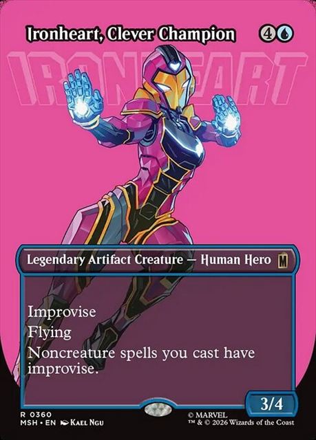(英)【Foil】才気煥発な勇士、アイアンハート / Ironheart, Clever Champion ★ボーダーレス★(「ロゴ・カード」) 【MSH】 No.360