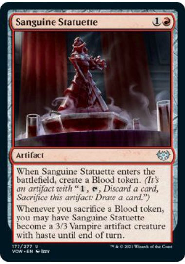 (英)【Foil】血なまぐさい小像 / Sanguine Statuette【VOW】 No.177