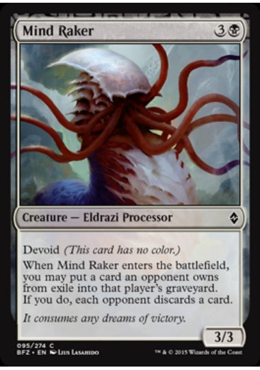 (英)【Foil】精神を掻き寄せるもの / Mind Raker【BFZ】 No.095