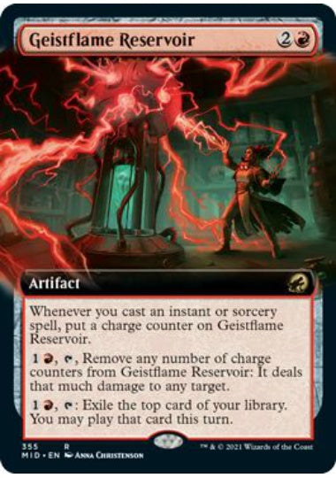 (英)【Foil】霊炎貯蔵器 / Geistflame Reservoir ★拡張枠★ 【MID】 No.355